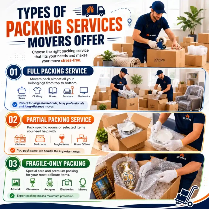 Types Of Packing Services Movers Offer