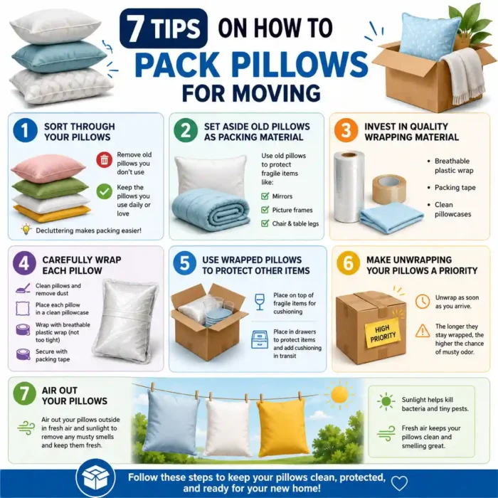 7 Tips On How To Pack Pillows For Moving