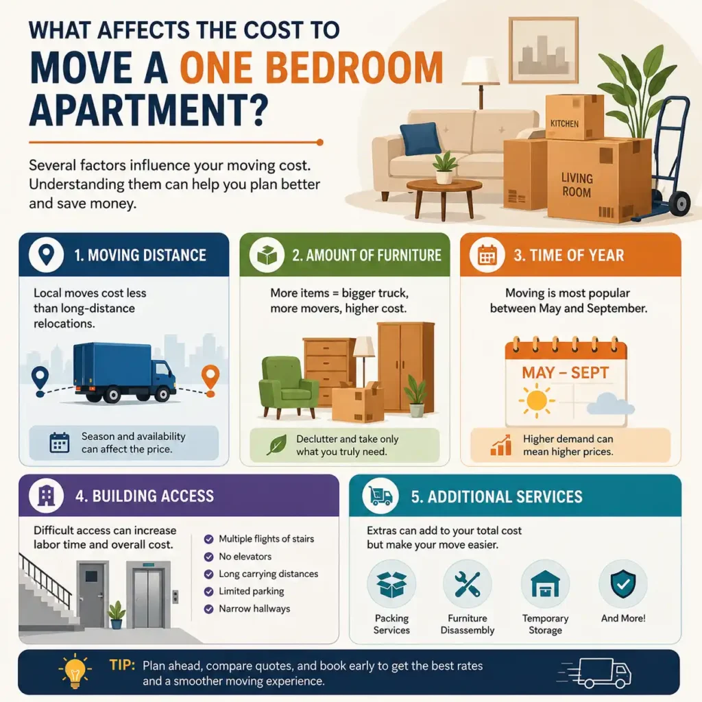 How Much Does It Cost to Move a One Bedroom Apartment