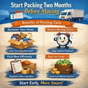 Start Packing Two Months Before Moving