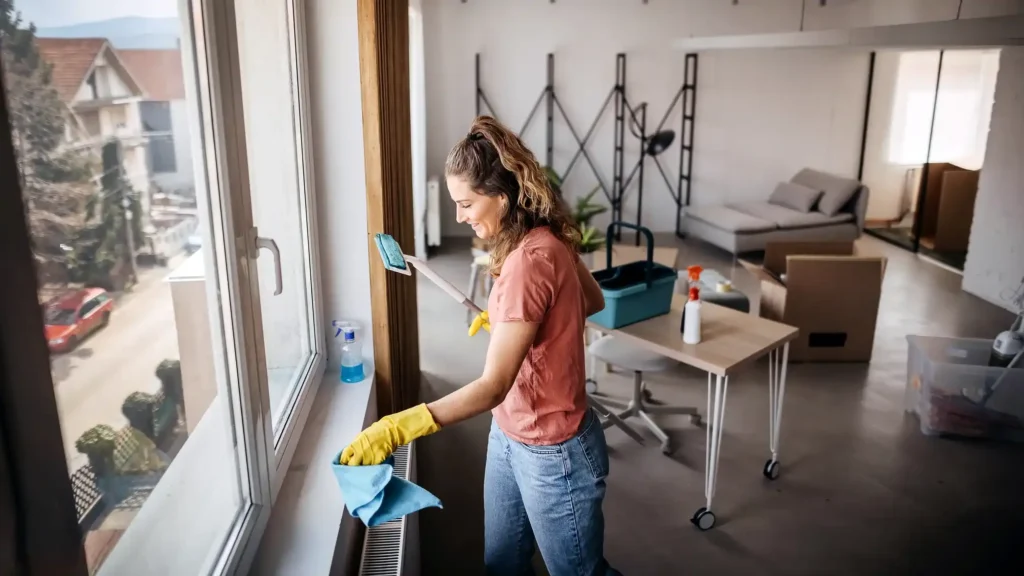 cleaning apartment before moving out