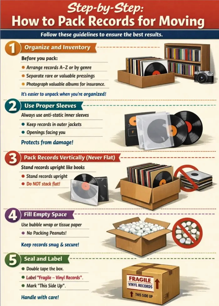 Step-by-Step: How to Pack Records for Moving