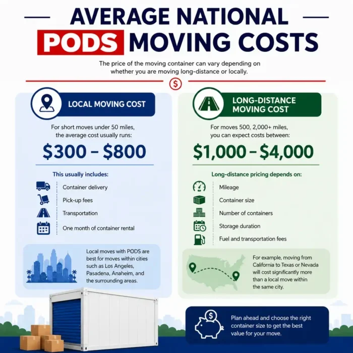 Average Cost for PODS Moving
